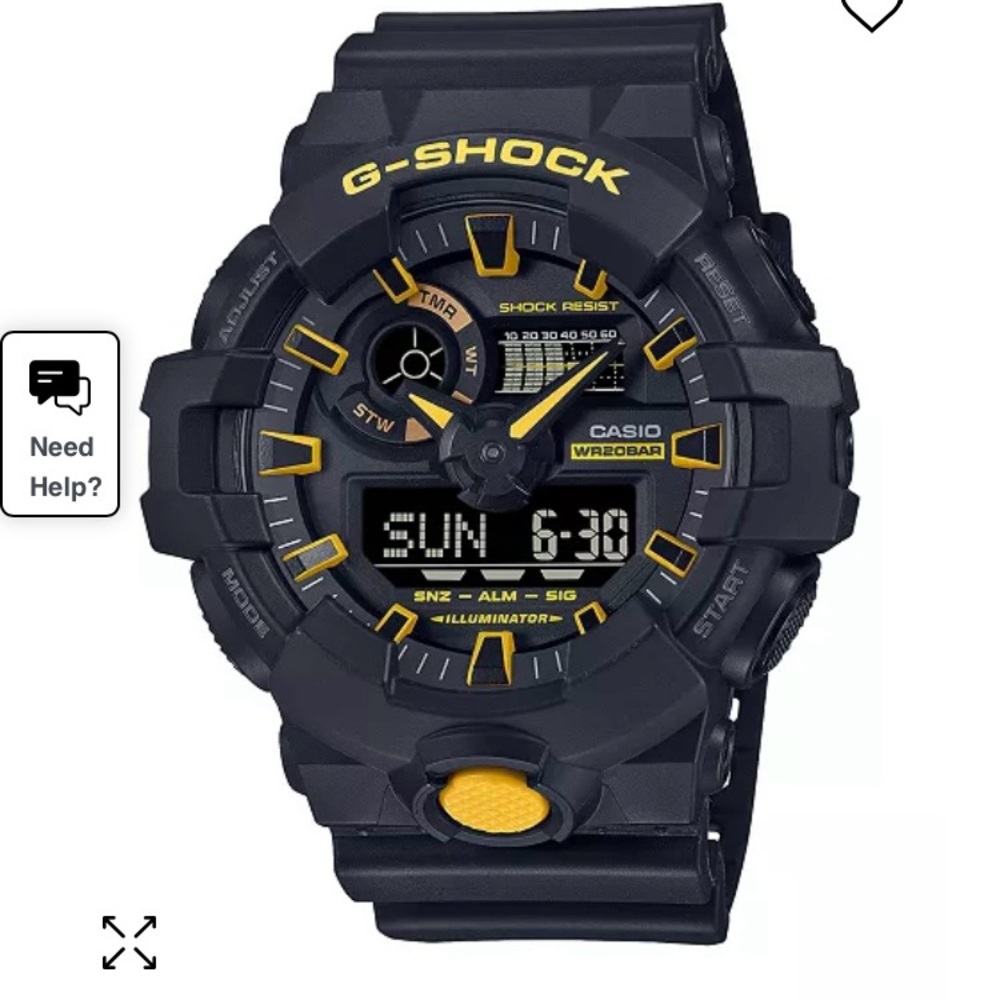 G-Shock Men’s Analog Digital Black Resin Watch 53.4mm, GA700CY-1A